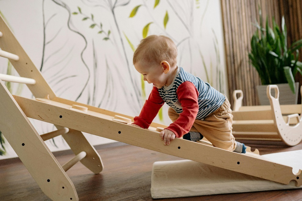 Kid on a ladder