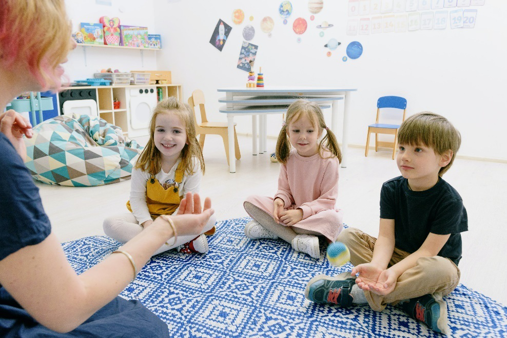 Kids and a caretaker